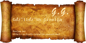 Góliáth Gizella névjegykártya